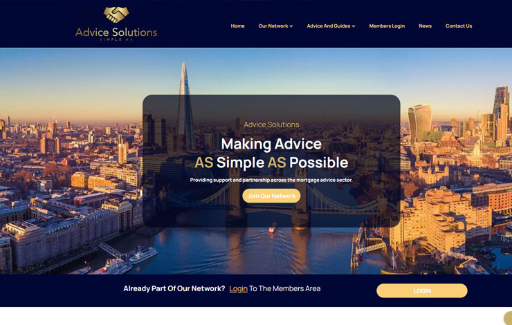 Website Design for Join Advice Solutions: Premier UK Mortgage Advice Network