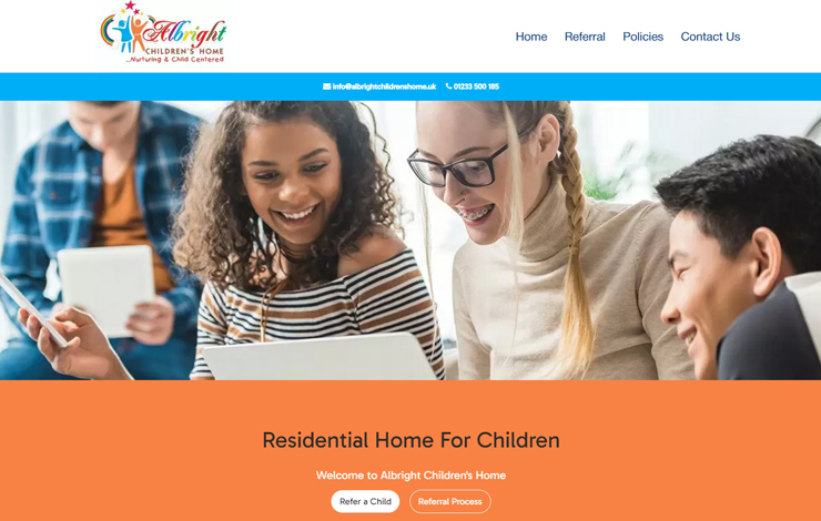 Website Design for Semi-Independent Children's Home | Albright Children's Home