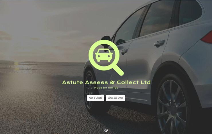 Website Design for Car Collection Service | Astute Assess and Collect