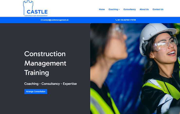 Website Design for Expert Construction Training Services | Castle Construction Management