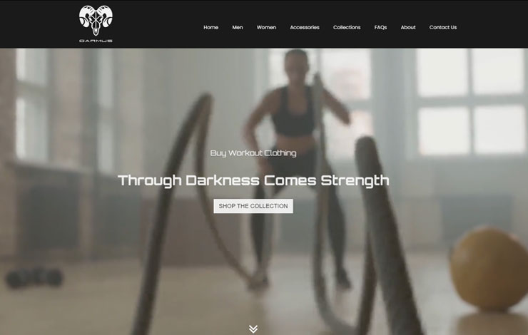 Website Design for Buy workout clothing | Darmus