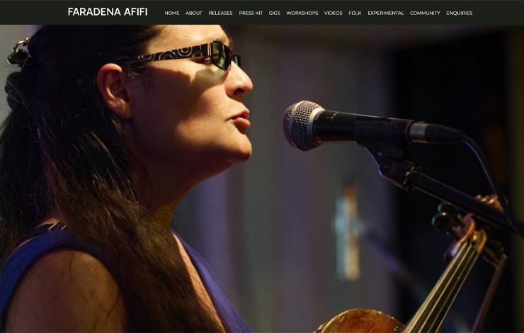 Website Design for Faradena Afifi: Folk & Improvisation Artist | Faradena Afifi Musician