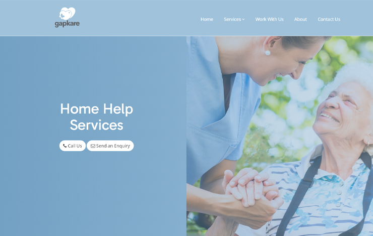 Website Design for Home help services | Gap Kare Ltd