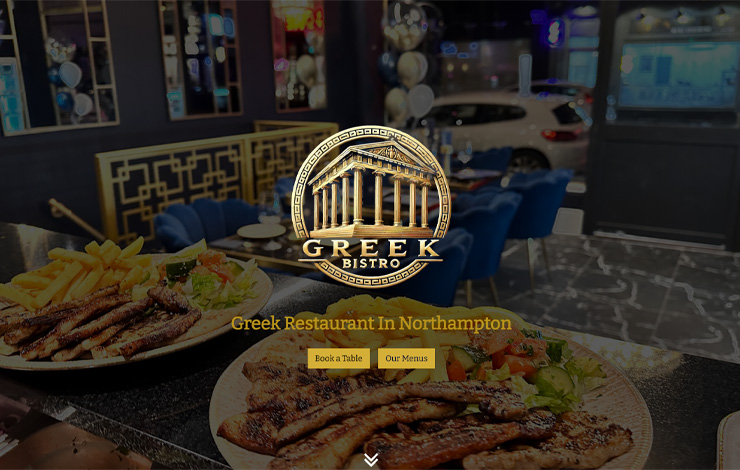 Website Design for Greek Restaurant in Northampton | Greek Bistro