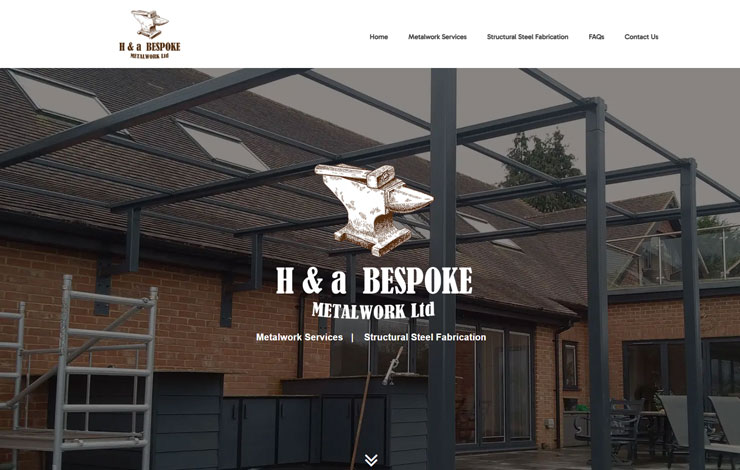 Website Design for Bespoke Metalwork Fabrication Services in Kent