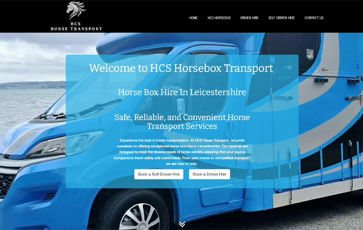 Website Design for Horse Box Hire in Leicestershire | HCS Horse Transport