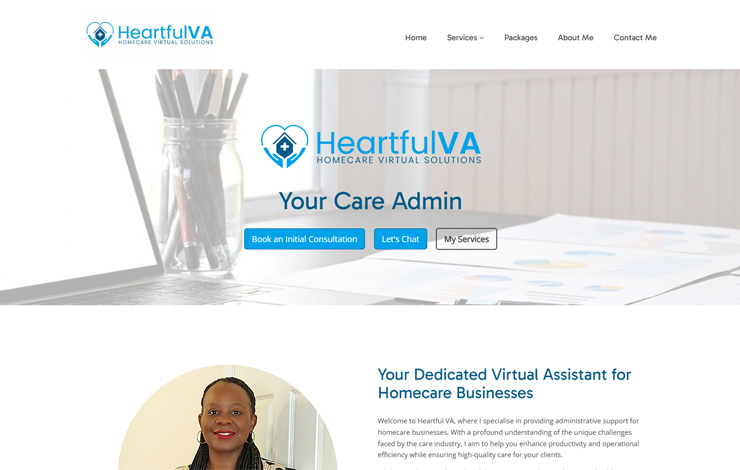 Website Design for Care Admin | Heartful VA