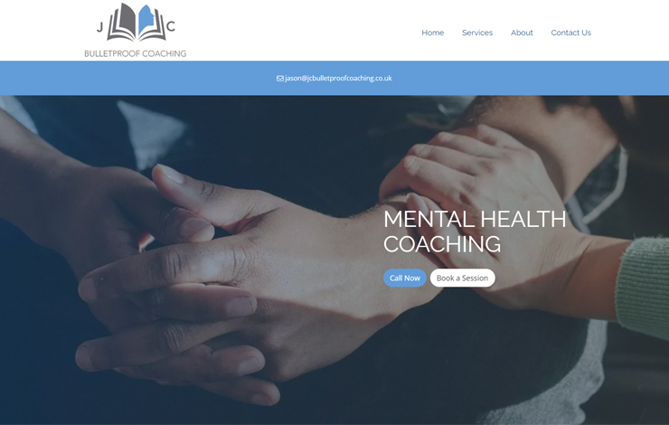 Website Design for Mental health coaching | JC Bulletproof Coaching