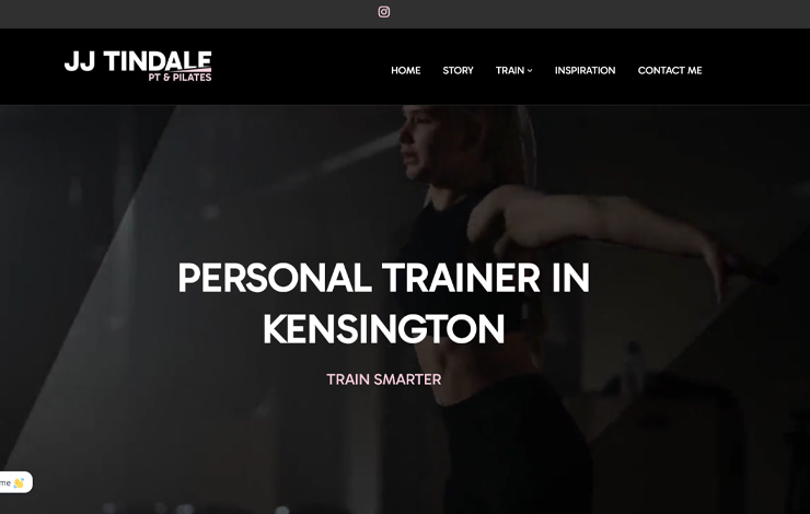 Website Design for Personal trainer in Kensington | JJ Tindale PT & Pilates