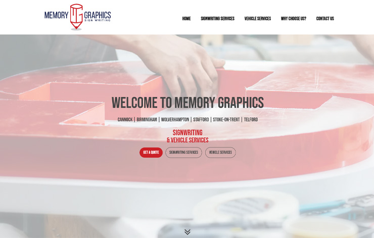 Website Design for Professional Signwriting | Memory Graphics