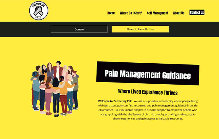 Website Design for Empowering Chronic Pain Management Support Community