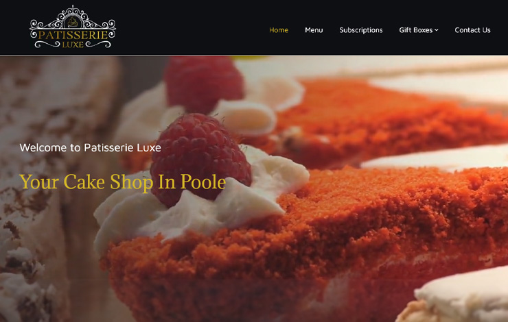 Website Design for Cake Shop in Poole | Patisserie Luxe