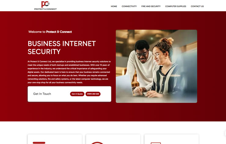 Website Design for Comprehensive Business Internet Security Solutions