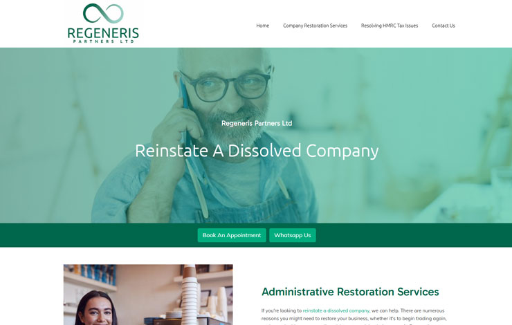 Website Design for Reinstate Your Dissolved Company with Experts