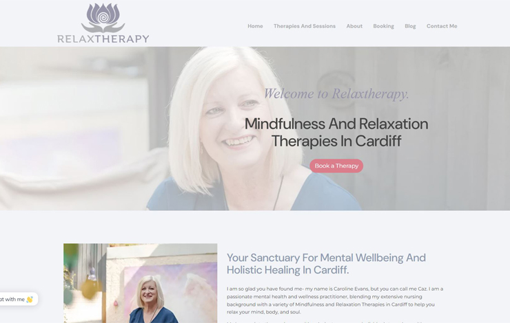 Website Design for Mindfulness and Relaxation Therapies | Relaxtherapy