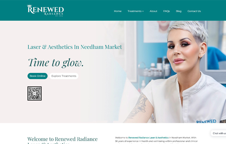 Website Design for Transform Your Skin at Renewed Radiance | Renewed Radiance