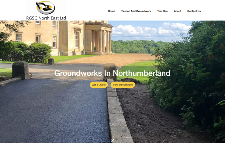 Website Design for Groundworks in Northumberland | RGSC North East