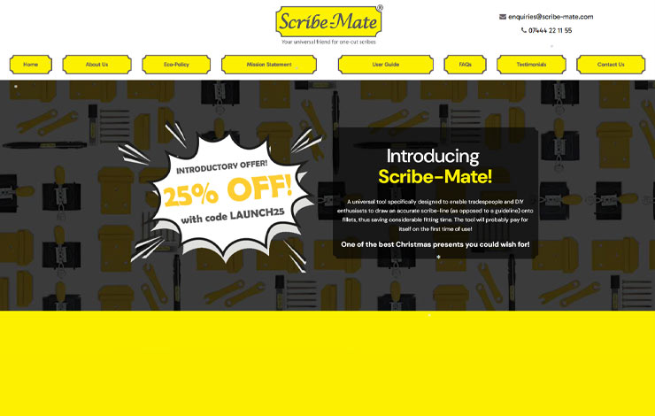 Website Design for Scribe-Mate: The Ultimate Scribing Tool for Fitters