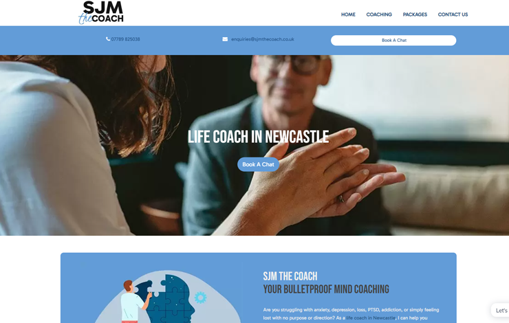Website Design for Life Coach in Newcastle | SJM the Coach
