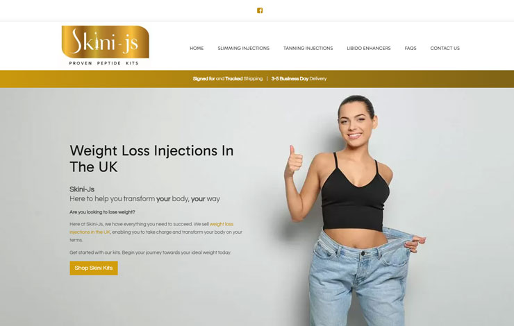 Website Design for Weight loss injections UK | Skini-Js