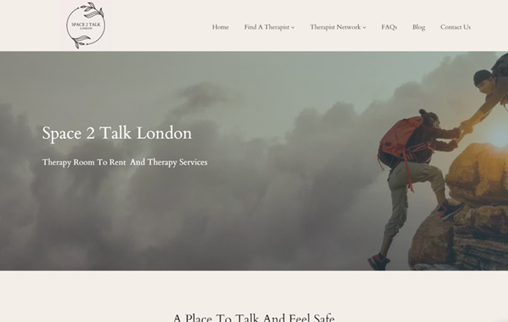 Website Design for Therapy Room to Rent | Space 2 Talk London