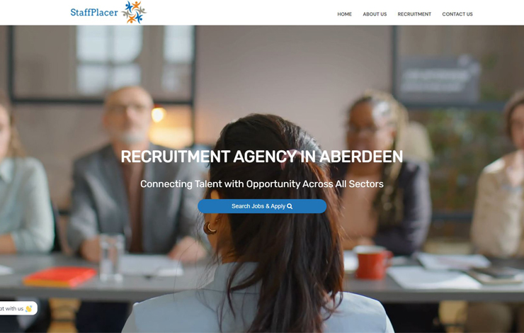 Website Design for Recruitment Agency in Aberdeen | Staff Placer