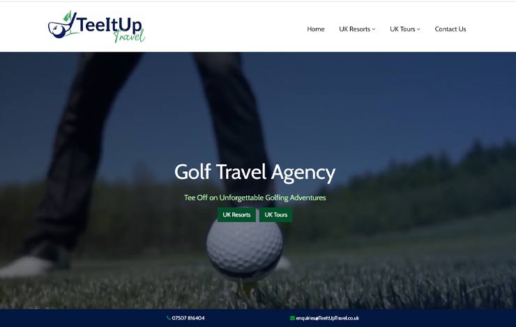Website Design for Golf Travel Agency | TeeItUpTravel