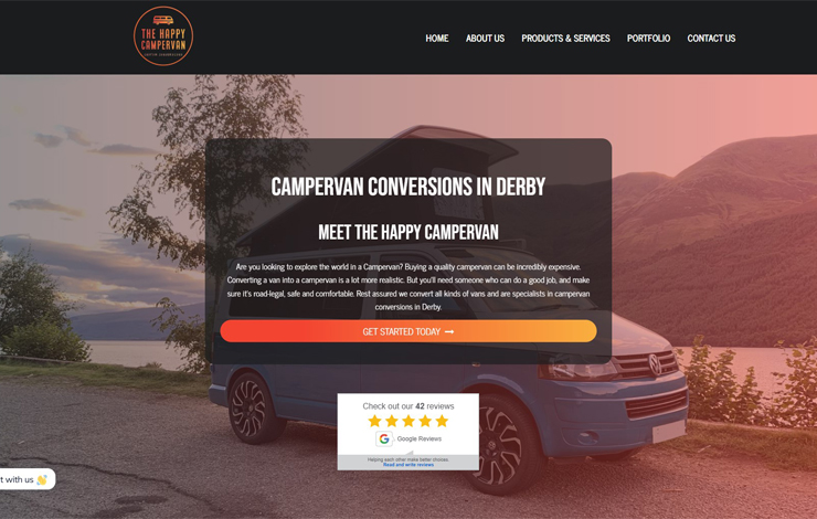 Website Design for Campervan Conversions in Derby | The Happy Campervan