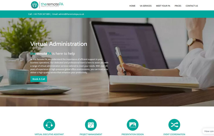 Website Design for Professional Virtual Assistant Services in the UK