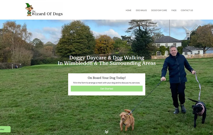 Website Design for Dog Walking Services in Wimbledon | The Wizard of Dogs