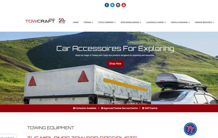 Website Design for Towing equipment | Towcraft Ltd