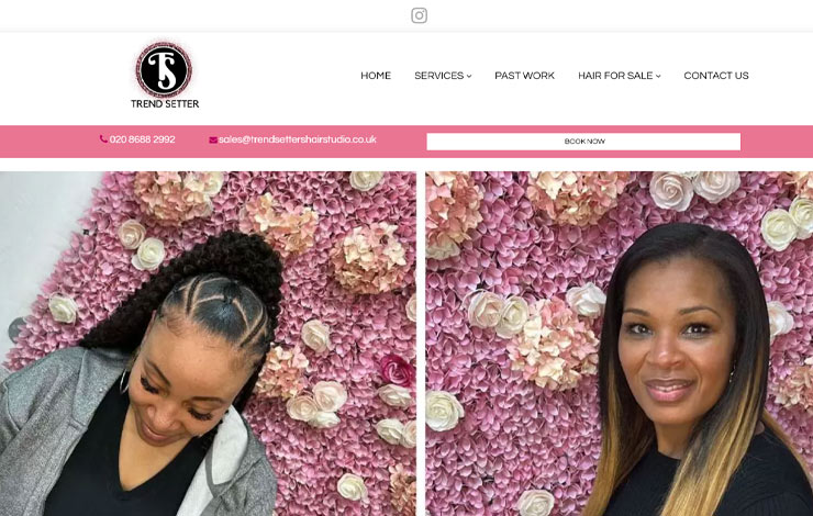 Website Design for Afro Hair Salon in Croydon | Trendsetters Hair Studio