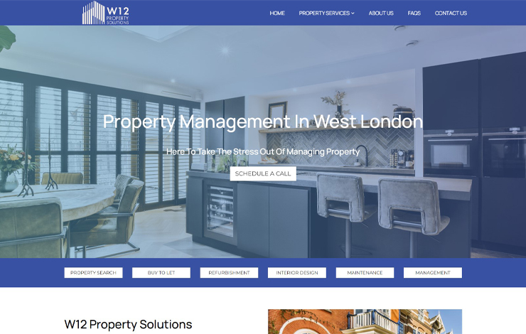 Website Design for Property Management in West London | W12 Property Solutions