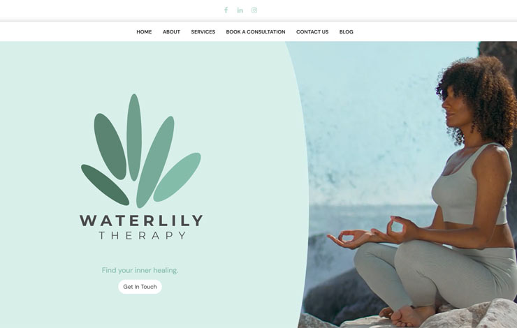 Website Design for Cognitive Behavioural Hypnotherapy | Waterlily Therapy